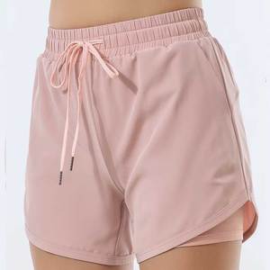 Shorts en coton pour femme, décontractés, anti-plis, taille élastique mi-haute, style streetwear tendance, personnalisables avec votre logo - Product Image 2