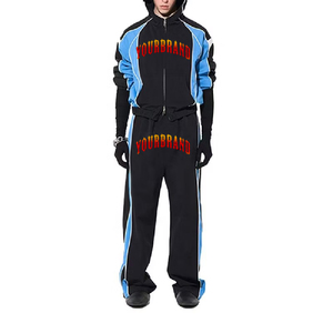 Ensemble de survêtement streetwear d'hiver tendance, respirant, écologique, coupe classique, uni, 100% coton, deux pièces - Product Image 2