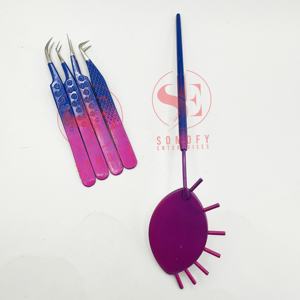 Pince à épiler professionnelle en acier inoxydable la plus vendue miroir à cils durable de marque privée en gros - Product Image 3
