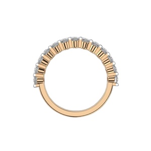 Anillo de Moissanita VVS, Anillo de Esmeralda Vintage Ancho Personalizado, Anillo de Eternidad Chapado en Oro de 14K para Mujer, Regalo de Joyería - Product Image 4