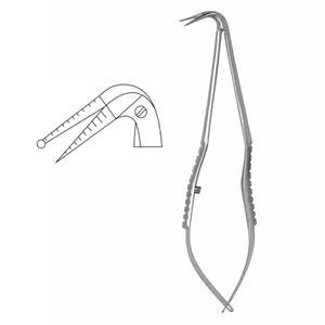 Tijeras Circumflex MILLS con Hojas Anguladas de 125 Grados, Punta de Bola de 1 mm, Longitud Total de 7.25 Pulgadas (18.4 cm), Herramienta Quirúrgica ZETOMEDPRO - Product Image 2