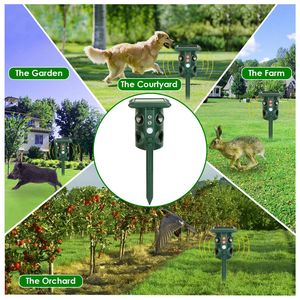 Dissuasore per Animali a 5 Modalità, Ricaricabile Solare/USB, con Sensore PIR, Copertura 300m², Impermeabile IP54, Efficace contro Roditori, Uccelli e Serpenti - Product Image 4