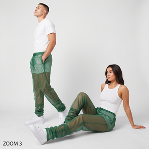 See Through Stacked <b>Pants</b> Unisex Streetwear Transparent Flared Stacked <b>Pants</b> 100% Polyester Lightweight Sexy Clubwear Flare <b>Pant</b> - Product Image 4