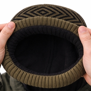 Custom Pattern Knit Beanie <b>Winter</b> Knit Cuffed Hat Unisex Beanie Rib Knit <b>Winter</b> <b>Cap</b> Custom <b>Winter</b> Beanie Outdoor <b>Winter</b> <b>Cap</b> - Product Image 5