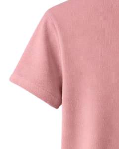 Camiseta Básica de Cuello Redondo para Mujer, Color Rosa Polvoriento, Personalizada por el Fabricante, Manga Corta, Algodón, Informal, Lisa, Ropa de Calle de Verano, con Logotipo Personalizado - Product Image 6