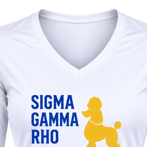Camiseta de Manga Larga Personalizada de la Hermandad Griega Sigma Gamma Rho para Mujer, Camiseta Informal de Algodón con Cuello Redondo y Letras, Proveedor de Ropa al por Mayor - Product Image 3
