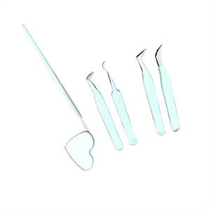 Custom Logo Single-Sided Stainless Steel Heart-Shaped Eyelash Extensions <b>Makeup</b> <b>Mirror</b> Personalized Custom Color/Size Blue - Product Image 6