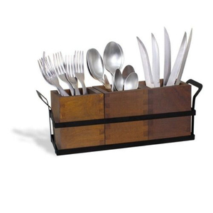 Premium quality wooden caddy with elegant finishing and strong partitions for small household and <b>kitchen</b> <b>accessories</b> - Product Image 5