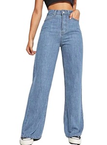 Nuevos Jeans de Mezclilla para Mujer, Casuales, Transpirables, Ecológicos, de Secado Rápido, Corte Recto, con Bolsillos, de Algodón Orgánico - Product Image 4