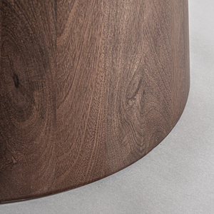 Wholesale Travertine Marble <b>Round</b> <b>Dining</b> <b>Table</b> | Mango <b>Wood</b> Pedestal Base | Modern Industrial Restaurant Furniture - Product Image 6