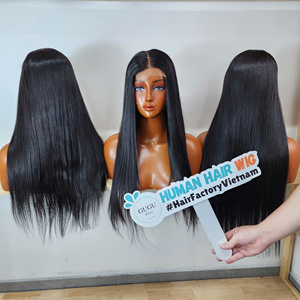 Perruque de luxe SDD en cheveux vierges ultra-lisses, densité 250%, Lace Front 5*5, Double Drawn, cheveux humains vietnamiens bruts 15A, pour revendeurs - Product Image 1