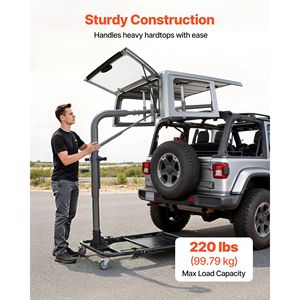 Sistema de Almacenamiento Plegable para Remover Techo Rígido de Jeep, Fácil de Operar por una Sola Persona, Capacidad de 220 Libras, con Altura Ajustable - Product Image 4