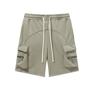 Pantalones Cortos Deportivos Casuales de Verano para Hombre, de Algodón y Felpa, con Cintura Elástica y Cordón Ajustable, Estilo Cargo con Diseño Liso para Ropa Urbana - Product Image 1