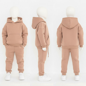 Private Label Kids Long Sleeve Sport <b>Tracksuits</b> Sweatsuit Sets Training Hoodie Casual Style for Boys & Girls - Product Image 4