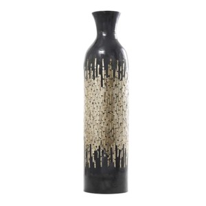 Vase de luxe irisé en nacre, fait main, incrusté de coquillages, pot de fleurs pour décoration d'hôtel et de mariage - Product Image 2