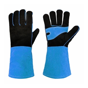 Gants de soudage en cuir de vachette pleine fleur renforcés, ignifuges, haute résistance, pour la lutte contre les incendies, nouveau design - Product Image 2