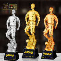 Grands Trophées Sportifs en Résine Pas Cher Personnalisé Or Football Basketball Cricket Badminton Awards Drôle Médaille Vente