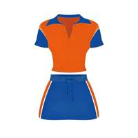 Ensemble décontracté d'été 2 pièces pour femme 2026 : Polo brodé patchwork à lacets et mini-jupe à manches courtes