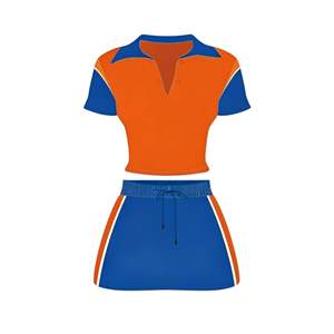 2026 Women's <b>Patchwork</b> Embroidered Lace-Up Polo <b>Shirt</b> Short-Sleeve T-<b>Shirt</b> and Mini Skirt 2-Piece Summer Casual Set - Product Image 4