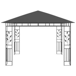 Gazebo de Acero con Recubrimiento en Polvo Color Antracita de 9.8x9.8x8.9 pies con Toldo de Poliéster, Pérgola y Pabellón - Product Image 3