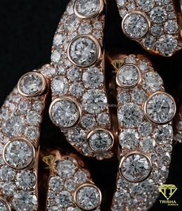 Conjunto de Cadena Cubana Premium de 22mm con Incrustaciones de Diamantes Moissanite VVS, Estilo Hip Hop, Plata de Ley 925, Collar de Lujo - Product Image 3