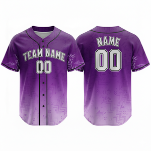 Camiseta de Béisbol Personalizada para Adultos, Sublimada, Tejido de Malla 100% Poliéster, Cómoda, Duradera, de Secado Rápido y Transpirable, Manga Corta - Product Image 1