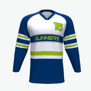 เสื้อฮอกกี้น้ำแข็งสีขาวเปล่าแบบกำหนดเองสำหรับทีมขายดีปี 2026 ผลิตจากโพลีเอสเตอร์ 100% พิมพ์ลายดิจิทัล - Product Image 5