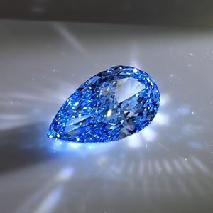 Diamante Azul Intenso de 3 Quilates, Corte Brillante Modificado en Forma de Pera, Cultivado en Laboratorio, VS1, Certificado IGI, Piedra Suelta - Product Image 1