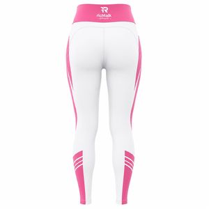 Pantalones de sublimación de poliéster/spandex de cintura alta, transpirables, de secado rápido, ecológicos, para mujer, con diseño de impresión personalizada. - Product Image 2