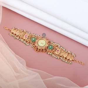Suryashi Antique Designer Brass Watch Bracelet - Product Image 1