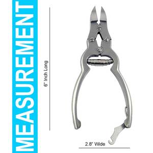 Cortauñas de Doble Acción con Cuchilla Curva de Acero Inoxidable de Alta Resistencia para el Tratamiento de Uñas Encarnadas con Bloqueo Trasero - Product Image 5