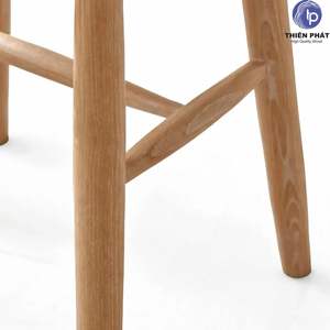 Taburete de Madera de Fresno Macizo Minimalista y Moderno para Interiores con Asiento Tejido a Mano para Cocina, Comedor, Sala de Estar, Dormitorio, Hotel, Villa - Product Image 6
