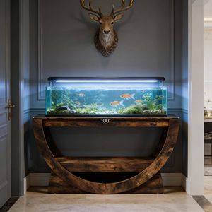 Consolle a 2 livelli con ripiani portaoggetti e struttura ad arco per ingresso o foyer - Product Image 4