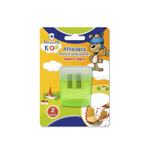 Temperino manuale Bismark Kd a doppio foro in plastica per bambini, articoli scolastici - Product Image 2