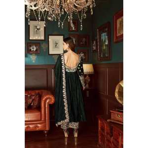 Vestido de seda de diseñador con pantalón y dupatta para fiesta, elegante salwar kameez - Product Image 2