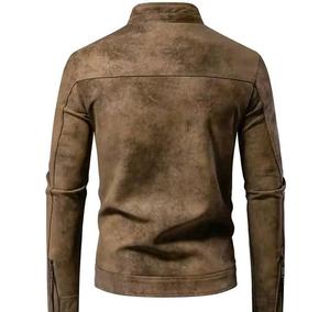 Veste en cuir personnalisée pour homme, style motard décontracté, en cuir huilé pleine fleur bicolore, en cuir de cheval de première qualité - Product Image 2