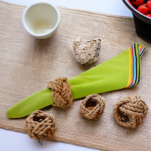 Vente chaude De Luxe À La Main Jute Serviette Anneau Nouveau Design Bois Papillon Table Décoration Papier Mariages Fêtes Usine En Gros - Product Image 6