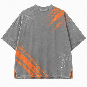 Camiseta Extra Grande con Logotipo Personalizado para Hombre, Manga Corta, Bordado Frontal con Letras, Estilo Urbano, Cuello Redondo, Jersey de Algodón - Product Image 2