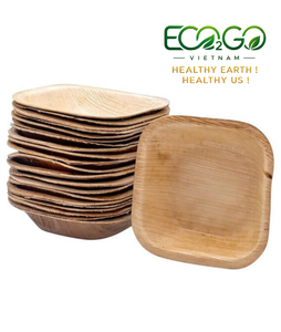 Microwave Safe Biodegradable Areca Palm Leaf <b>Plates</b> | Heavy Duty Leak Proof <b>Disposable</b> Dinnerware | Eco Natural Wooden Tableware - Product Image 4