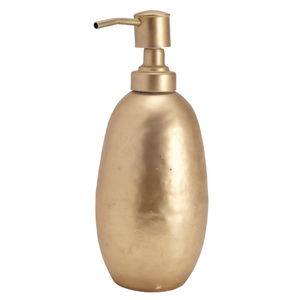 Luxury Matte Gold Brass <b>Soap</b> Dispenser <b>Refillable</b> Metal <b>Hand</b> Wash Bottle Premium Hammered Finish Hotel Bathroom Lotion Pump - Product Image 1
