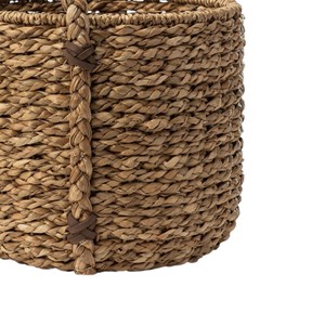 Cesta de Jacinto de Agua al por Mayor con Asas Trenzadas, Contenedor de Almacenamiento y Cesto de Ropa Sucia con Asas - Product Image 2