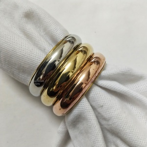 Fall-Themed Europe Style Eco-Friendly Brass Embossed Yellow Touch Napkin Rings for Cozy Dining Premium <b>Table</b> Accents Party - Product Image 6