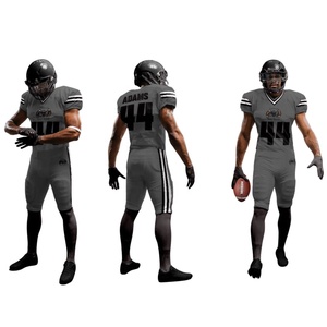 Maillots de football américain imprimés par sublimation, 100% polyester, respirants, anti-transpiration, séchage rapide, personnalisables pour l'équipe - Product Image 1