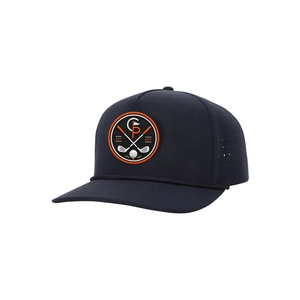 Factory OEM Breathable Waterproof Rope Golf Hats 5 Panel Snapback Custom Logo <b>Flat</b> Brim Laser Cut Holes <b>Cap</b> Injae Vina Vietnam - Product Image 2