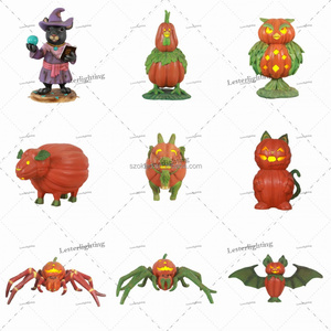 Archway Calabaza gigante Espantapájaros Torre feliz Monstruo malvado Linterna Árbol Ratones Reaper Pilar Bruja Murciélago Gato Pato Búho Tarántula - Product Image 4