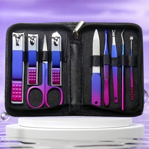 ชุดทำเล็บมือและเล็บเท้าสแตนเลสสตีลสุดหรู 9 ชิ้น พร้อมกล่องพกพา ดีไซน์คลาสสิก ใบมีดคม ทนทาน - Product Image 2