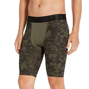 Shorts deportivos para hombre con diseño de logotipo personalizado, transpirables, MOQ bajo, hechos a medida, de spandex y poliéster. - Product Image 5