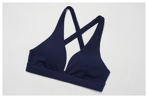 Soutien-gorge de sport respirant à maintien élevé pour femme, dos nageur, sans couture, compression, avec logo frontal, pour le yoga, la course et le fitness - Product Image 5
