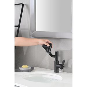 Rubinetto Antiscivolo Girevole a 360 Gradi per Lavabo Bagno con Funzione Spray e Display Temperatura, Miscelatore Doccia e Vasca - Product Image 6