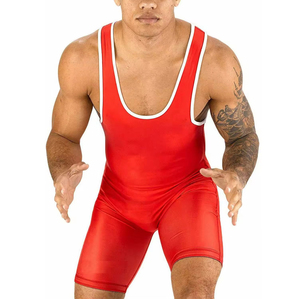 Custom Sublimation Wrestling Singlets Men's Custom Wrestling Singlets Pakistan Made High Quality Wrestling Singlets Breathable - Product Image 3